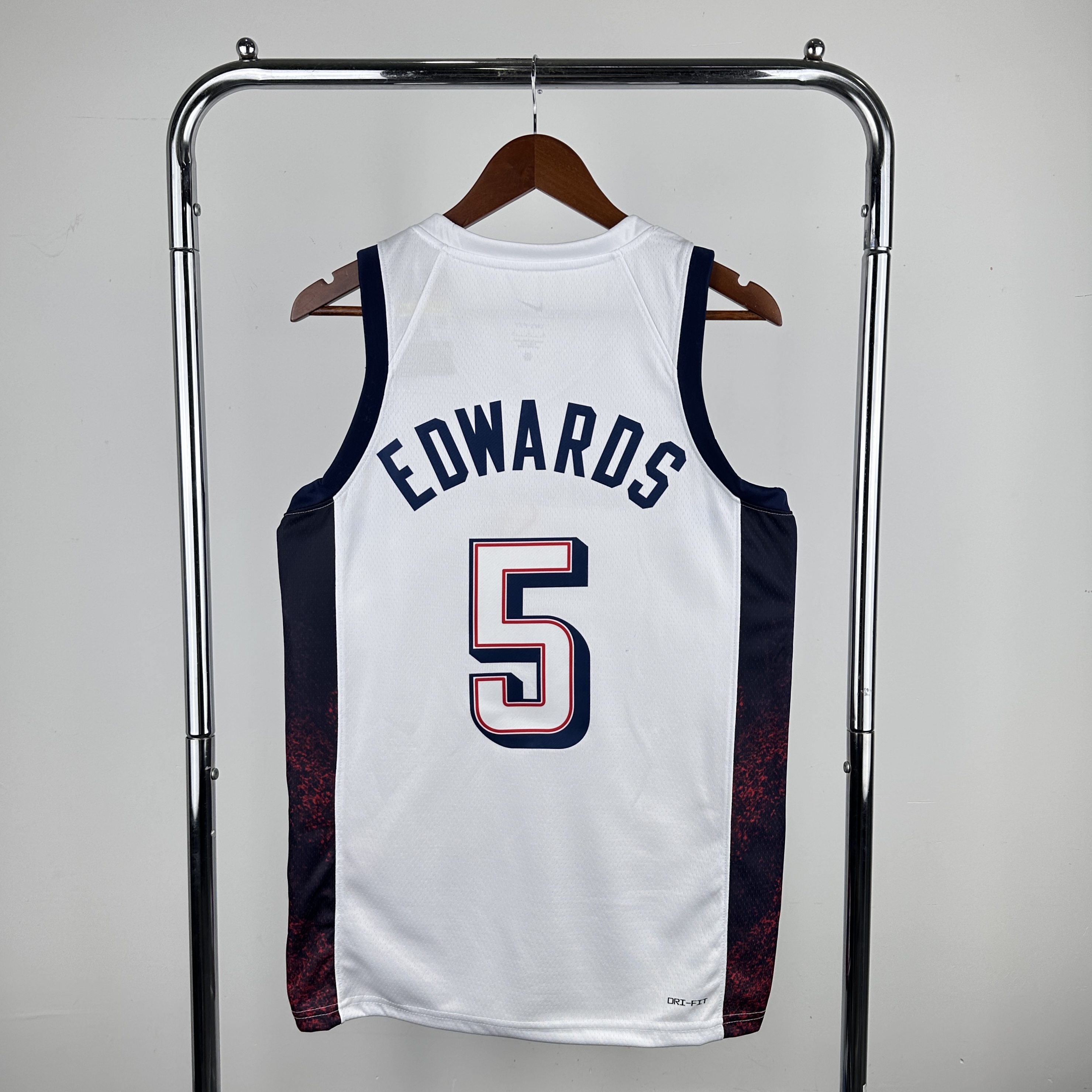 2024 Olympic USA 5 Edwards White Nike NBA Jersey